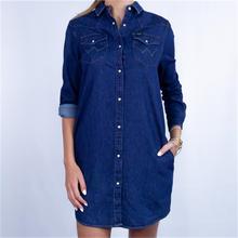 Load image into Gallery viewer, Denim Dress Dark Stone