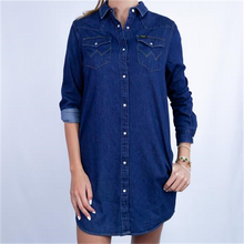 Load image into Gallery viewer, Denim Dress Dark Stone